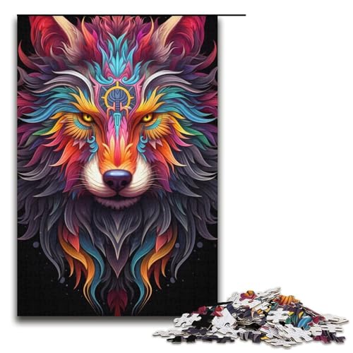 Puzzle für Erwachsene, 1000 Teile, Wolf, buntes Denkspiel für die Weihnachtswunschliste mit Weihnachtsmann, Größe 38 x 26 cm Puzzle für Erwachsene, 1000 Teile, Wolf, buntes Denkspiel für die Weihnachtswunschliste mit Weihnachtsmann, Größe 38 x 26 cm von LLONGKT