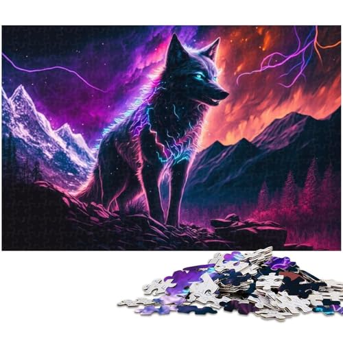 Puzzle für Erwachsene, 1000 Teile, Wolf-Puzzle, Denkspiel, Spaß für zu Hause, Aktivitäten, Geburtstagsgeschenk, Reisegeschenk, Größe 38 x 26 cm Puzzle für Erwachsene, 1000 Teile, Wolf-Puzzle, Denkspiel, Spaß für zu Hause, Aktivitäten, Geburtstagsgeschenk, Reisegeschenk, Größe 38 x 26 cm von LLONGKT
