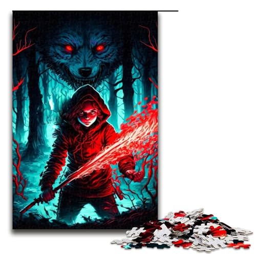 Puzzle für Erwachsene, 1000 Teile, Wolf-Puzzle, Familiendekoration, Größe 50 x 75 cm von LLONGKT