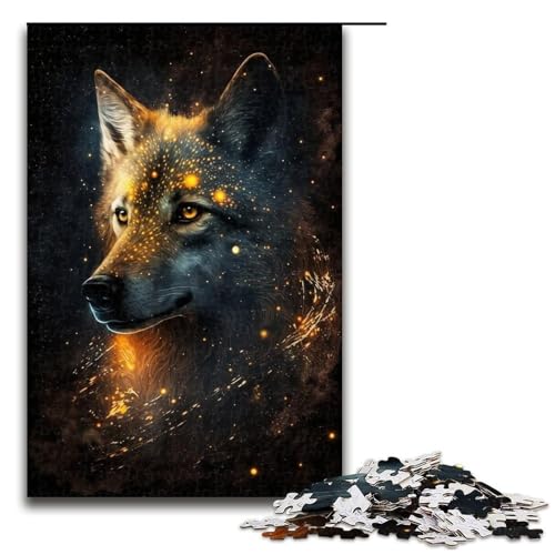 Puzzle für Erwachsene, 1000 Teile, Wolfs-Puzzle, Spielzeug zum Stressabbau, schwierige Herausforderung, Größe 50 x 75 cm Puzzle für Erwachsene, 1000 Teile, Wolfs-Puzzle, Spielzeug zum Stressabbau, schwierige Herausforderung, Größe 50 x 75 cm von LLONGKT
