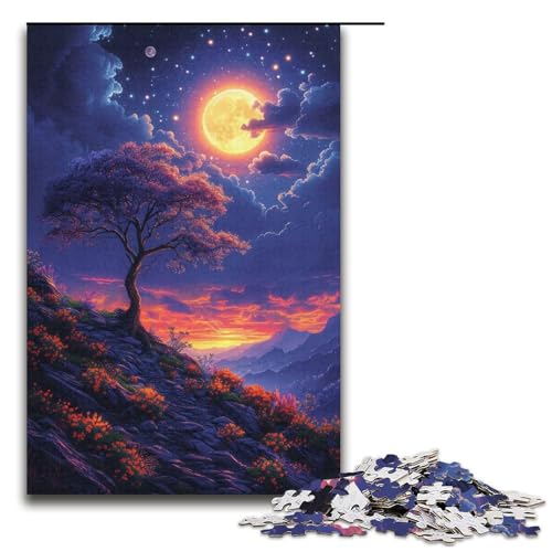 Puzzle für Erwachsene, 1000 Teile, Wolken und Blumen in den Bergen, Stressabbau, Weihnachtswunschliste mit Weihnachtsmann (Größe 38 x 26 cm) von LLONGKT