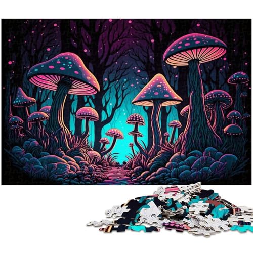 Puzzle für Erwachsene, 1000 Teile, Zauberpilze-Puzzle-Quizspiel, ganze Familie, Größe 50 x 75 cm von LLONGKT