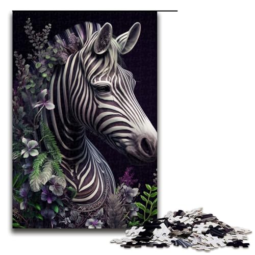 Puzzle für Erwachsene, 1000 Teile, Zebra-Puzzle, Eltern-Kind-Interaktion, geeignet für Jugendliche ab 14 Jahren von LLONGKT