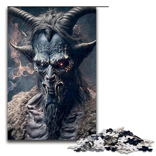 Puzzle für Erwachsene, 1000 Teile, Ziegenteufel, Spielzeug, Lernspiele, Stressabbau, tolles Geschenk (Größe 50 x 75 cm) von LLONGKT