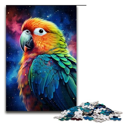 Puzzle für Erwachsene, 1000 Teile, bunter Papagei, Puzzlespiele, Spielzeug, Geschenk, perfekte Dekoration (Größe 50 x 75 cm) von LLONGKT