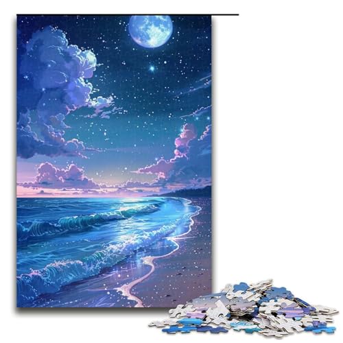 Puzzle für Erwachsene, 1000 Teile, buntes Eiffelturm-Puzzle für Teenager, Holzpuzzle, tolles Geschenk für Erwachsene (Größe 50 x 75 cm) von LLONGKT