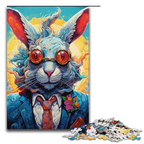 Puzzle für Erwachsene, 1000 Teile, buntes Häschenspielzeug, Denkspiel, einzigartiges Herausforderungsspiel, Größe 38 x 26 cm Puzzle für Erwachsene, 1000 Teile, buntes Häschenspielzeug, Denkspiel, einzigartiges Herausforderungsspiel, Größe 38 x 26 cm von LLONGKT