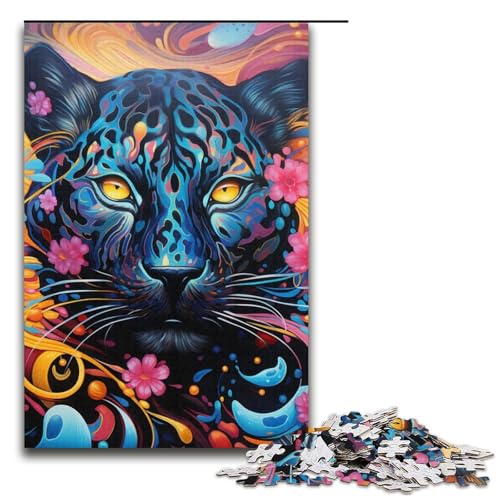 Puzzle für Erwachsene, 1000 Teile, buntes Leoparden-Denkspiel, einzigartiges Geburtstags-Puzzle, Größe 38 x 26 cm Puzzle für Erwachsene, 1000 Teile, buntes Leoparden-Denkspiel, einzigartiges Geburtstags-Puzzle, Größe 38 x 26 cm von LLONGKT
