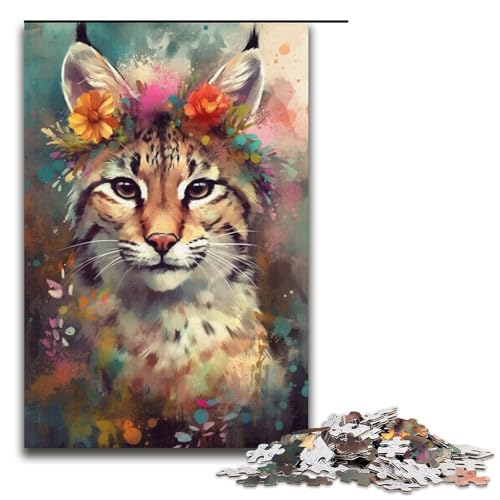 Puzzle für Erwachsene, 1000 Teile, buntes Luchs-Babyspielzeug, Lernspiele, Stressabbau, lustiges Geschenk, Größe 38 x 26 cm Puzzle für Erwachsene, 1000 Teile, buntes Luchs-Babyspielzeug, Lernspiele, Stressabbau, lustiges Geschenk, Größe 38 x 26 cm von LLONGKT