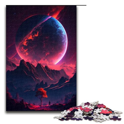 Puzzle für Erwachsene, 1000 Teile, buntes Planeten-Berge-Puzzle – anspruchsvolles Spiel mit passendem Poster und Quizblatt, Größe 50 x 75 cm Puzzle für Erwachsene, 1000 Teile, buntes Planeten-Berge-Puzzle – anspruchsvolles Spiel mit passendem Poster und Quizblatt, Größe 50 x 75 cm von LLONGKT