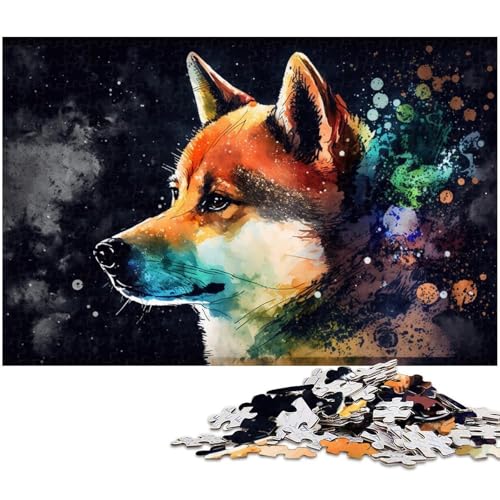 Puzzle für Erwachsene, 1000 Teile, buntes Shiba Inu-Puzzle-Quizspiel, ganze Familie, Größe 50 x 75 cm Puzzle für Erwachsene, 1000 Teile, buntes Shiba Inu-Puzzle-Quizspiel, ganze Familie, Größe 50 x 75 cm von LLONGKT
