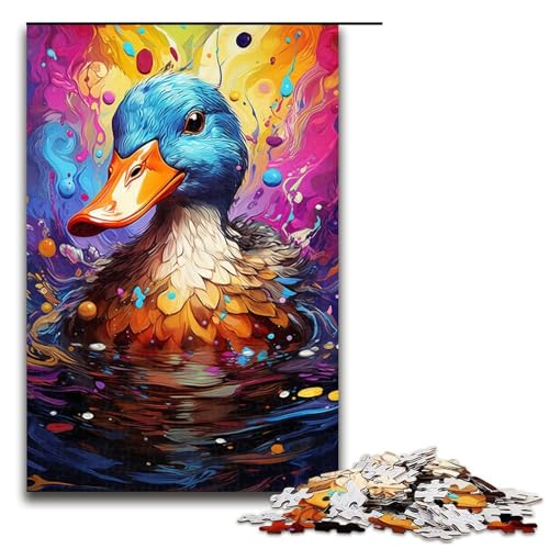 Puzzle für Erwachsene, 1000 Teile, buntes süßes Enten-Puzzle, Holzpuzzle, Familiendekoration, Größe 50 x 75 cm Puzzle für Erwachsene, 1000 Teile, buntes süßes Enten-Puzzle, Holzpuzzle, Familiendekoration, Größe 50 x 75 cm von LLONGKT