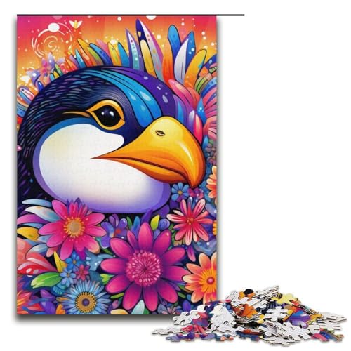 Puzzle für Erwachsene, 1000 Teile, farbenfrohes Kunst-Pinguin-Denkspiel für die Weihnachtswunschliste mit Weihnachtsmann, Größe 38 x 26 cm Puzzle für Erwachsene, 1000 Teile, farbenfrohes Kunst-Pinguin-Denkspiel für die Weihnachtswunschliste mit Weihnachtsmann, Größe 38 x 26 cm von LLONGKT