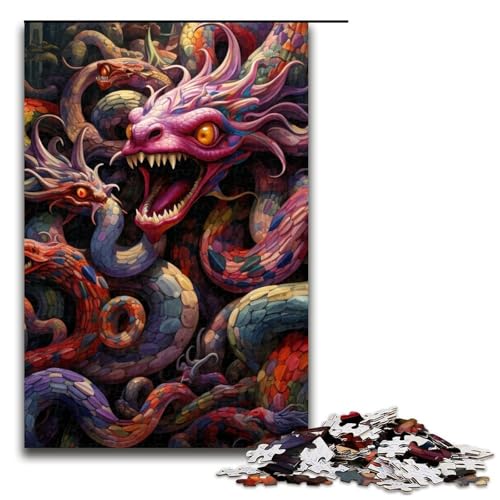 Puzzle für Erwachsene, 1000 Teile, farbenfrohes Kunst-Schlangen-Denkspiel für die Weihnachtswunschliste mit Weihnachtsmann, Größe 50 x 75 cm Puzzle für Erwachsene, 1000 Teile, farbenfrohes Kunst-Schlangen-Denkspiel für die Weihnachtswunschliste mit Weihnachtsmann, Größe 50 x 75 cm von LLONGKT