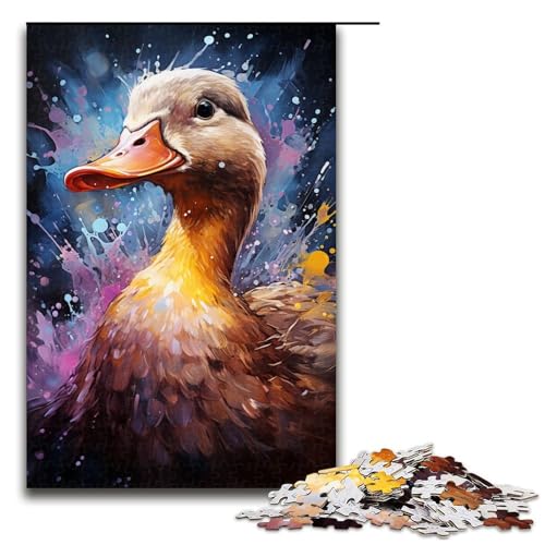 Puzzle für Erwachsene, 1000 Teile, farbenfrohes psychedelisches Ententier-Unmögliches Puzzle, Lernspiel für Geburtstag, Weihnachten, Größe 50 x 75 cm Puzzle für Erwachsene, 1000 Teile, farbenfrohes psychedelisches Ententier-Unmögliches Puzzle, Lernspiel für Geburtstag, Weihnachten, Größe 50 x 75 cm von LLONGKT