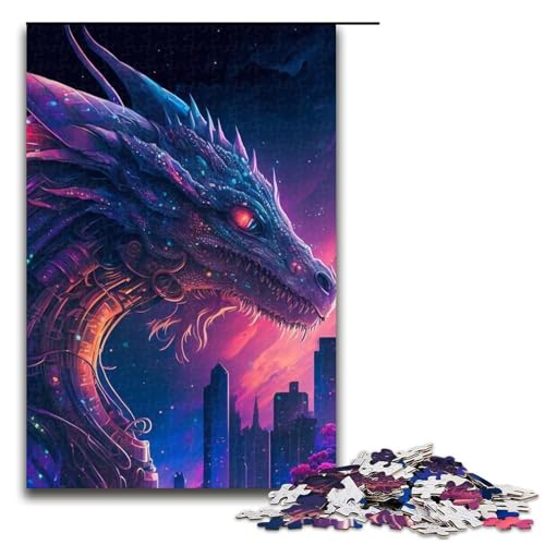 Puzzle für Erwachsene, 1000 Teile, kosmischer Drache, Familiendekoration, Größe 50 x 75 cm Puzzle für Erwachsene, 1000 Teile, kosmischer Drache, Familiendekoration, Größe 50 x 75 cm von LLONGKT