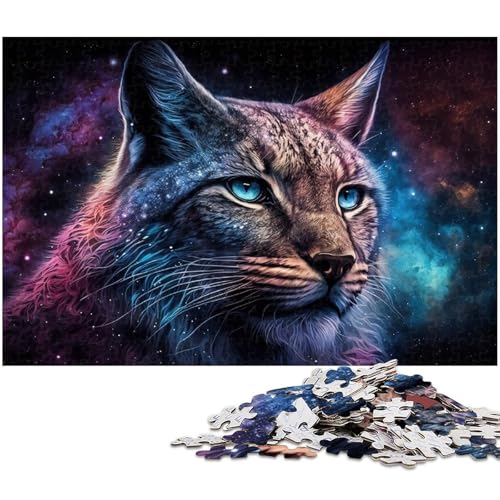 Puzzle für Erwachsene, 1000 Teile, kosmisches Galaxie-Luchs-Puzzle, hilft dem Gehirn, süchtig machendes Spielzeug zur Förderung der Geduld, Größe 50 x 75 cm von LLONGKT