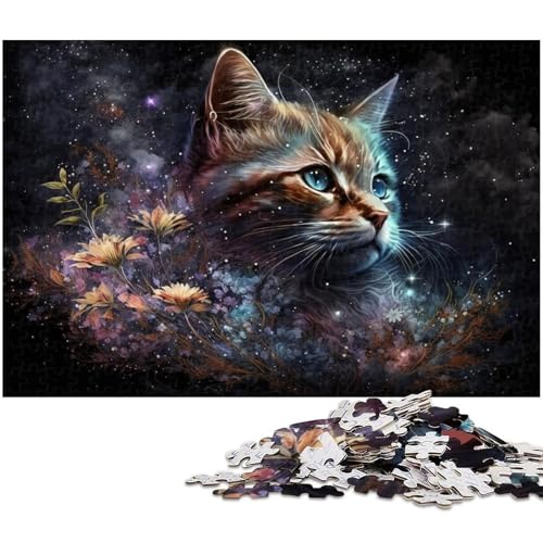 Puzzle für Erwachsene, 1000 Teile, kosmisches Katzen- und Blumenpuzzle-Quizspiel, ganze Familie, Größe 38 x 26 cm Puzzle für Erwachsene, 1000 Teile, kosmisches Katzen- und Blumenpuzzle-Quizspiel, ganze Familie, Größe 38 x 26 cm von LLONGKT