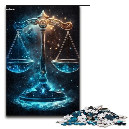 Puzzle für Erwachsene, 1000 Teile, kosmisches Waage-Puzzle, Geschenk zum Geburtstag für Teenager ab 14 Jahren, Größe 50 x 75 cm Puzzle für Erwachsene, 1000 Teile, kosmisches Waage-Puzzle, Geschenk zum Geburtstag für Teenager ab 14 Jahren, Größe 50 x 75 cm von LLONGKT
