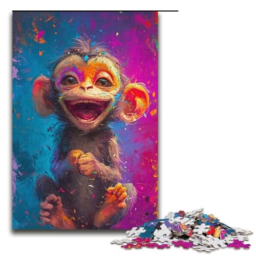 Puzzle für Erwachsene, 1000 Teile, lächelndes AFFEN-Baby-Puzzle, Lernspielzeug, geeignet für Paare, Größe 38 x 26 cm Puzzle für Erwachsene, 1000 Teile, lächelndes AFFEN-Baby-Puzzle, Lernspielzeug, geeignet für Paare, Größe 38 x 26 cm von LLONGKT