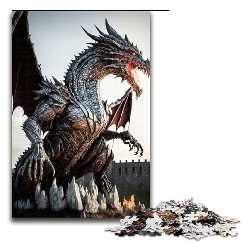 Puzzle für Erwachsene, 1000 Teile, metallischer Drache, Puzzle für die Heimdekoration, Größe 50 x 75 cm Puzzle für Erwachsene, 1000 Teile, metallischer Drache, Puzzle für die Heimdekoration, Größe 50 x 75 cm von LLONGKT