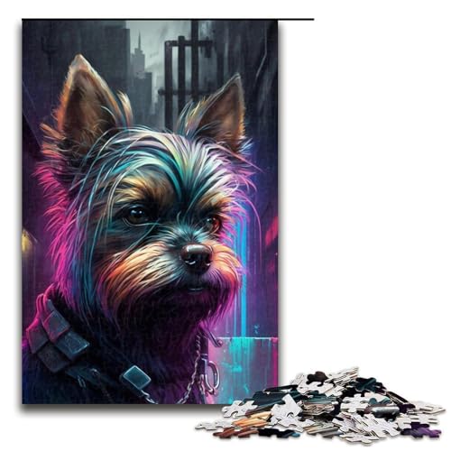 Puzzle für Erwachsene, 1000 Teile, neonfarbenes Hunde-Puzzle, pädagogisches Spielzeug zum Stressabbau, Wanddekoration, einzigartige Geburtstagsgeschenke, Größe 50 x 75 cm Puzzle für Erwachsene, 1000 Teile, neonfarbenes Hunde-Puzzle, pädagogisches Spielzeug zum Stressabbau, Wanddekoration, einzigartige Geburtstagsgeschenke, Größe 50 x 75 cm von LLONGKT
