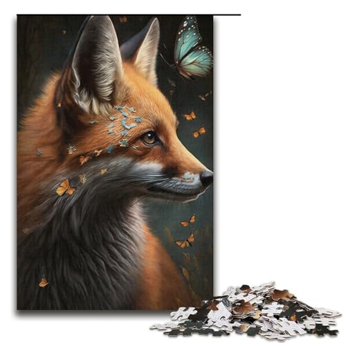 Puzzle für Erwachsene, 1000 Teile, niedlicher Fuchs, Eltern-Kind-Interaktion, geeignet für Jugendliche ab 14 Jahren von LLONGKT