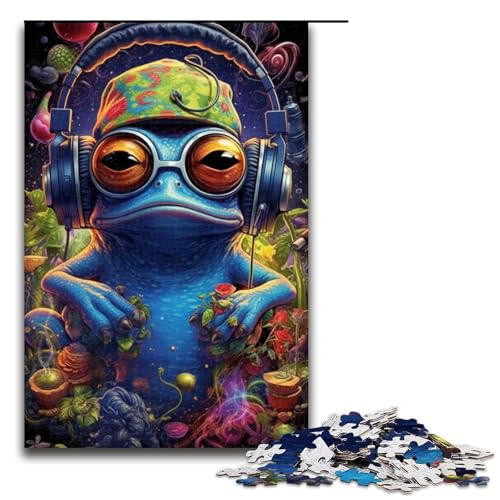 Puzzle für Erwachsene, 1000 Teile, psychedelische Musik, Frosch-Puzzles, Geschenke, einzigartige Geburtstagsgröße, 50 x 75 cm Puzzle für Erwachsene, 1000 Teile, psychedelische Musik, Frosch-Puzzles, Geschenke, einzigartige Geburtstagsgröße, 50 x 75 cm von LLONGKT