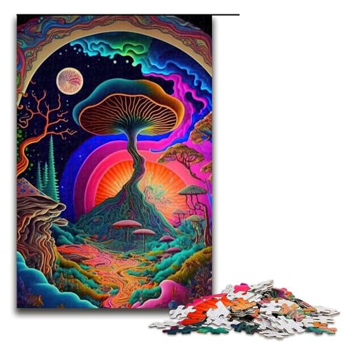 Puzzle für Erwachsene, 1000 Teile, psychedelische Puzzles für die Heimdekoration, Größe 50 x 75 cm von LLONGKT