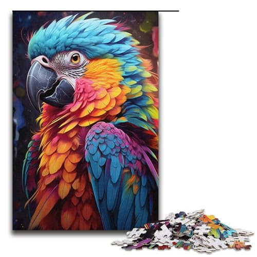 Puzzle für Erwachsene, 1000 Teile, psychedelisches Gemälde, bunter Papagei, Puzzle für Erwachsene, Papppuzzle, Spaß für zu Hause, Aktivitäten, Geburtstagsgeschenk, Reisegeschenk (Größe 38 x 26 cm) Puzzle für Erwachsene, 1000 Teile, psychedelisches Gemälde, bunter Papagei, Puzzle für Erwachsene, Papppuzzle, Spaß für zu Hause, Aktivitäten, Geburtstagsgeschenk, Reisegeschenk (Größe 38 x 26 cm) von LLONGKT