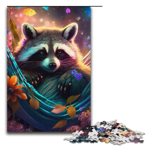 Puzzle für Erwachsene, 1000 Teile, schöner Waschbär, Lernspiele für Zuhause, DIY-Spielzeug, Lernspiel für Geburtstag, Weihnachten, Größe 38 x 26 cm Puzzle für Erwachsene, 1000 Teile, schöner Waschbär, Lernspiele für Zuhause, DIY-Spielzeug, Lernspiel für Geburtstag, Weihnachten, Größe 38 x 26 cm von LLONGKT