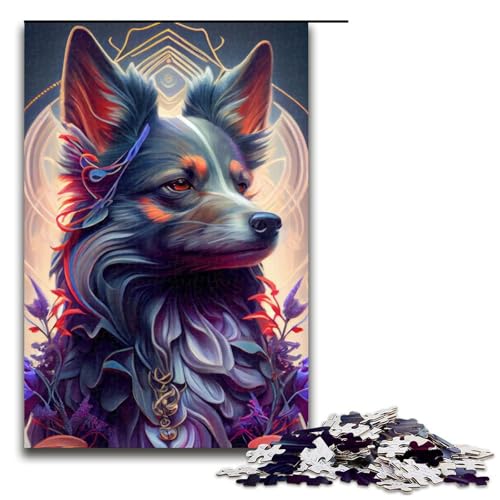Puzzle für Erwachsene, 1000 Teile, schöner bunter Hund, Lernspiele für Zuhause, DIY-Spielzeug, Lernspiel für Geburtstag, Weihnachten, Größe 50 x 75 cm Puzzle für Erwachsene, 1000 Teile, schöner bunter Hund, Lernspiele für Zuhause, DIY-Spielzeug, Lernspiel für Geburtstag, Weihnachten, Größe 50 x 75 cm von LLONGKT