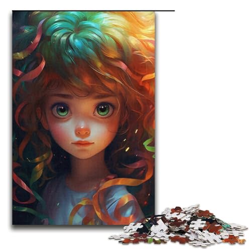 Puzzle für Erwachsene, 1000 Teile, schönes Mädchen, Eltern-Kind-Interaktion, geeignet für Jugendliche ab 14 Jahren von LLONGKT