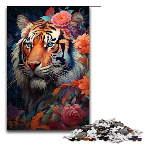 Puzzle für Erwachsene, 1000 Teile, schönes Tiger-Puzzle, Eltern-Kind-Interaktion, geeignet für Jugendliche ab 14 Jahren von LLONGKT