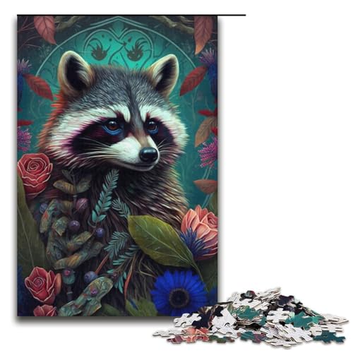 Puzzle für Erwachsene, 1000 Teile, schönes Waschbär-Puzzle – anspruchsvolles Spiel, tolles Geschenk für Spiele, geeignet für und Jugendliche ab 14 Jahren, Größe 38 x 26 cm Puzzle für Erwachsene, 1000 Teile, schönes Waschbär-Puzzle – anspruchsvolles Spiel, tolles Geschenk für Spiele, geeignet für und Jugendliche ab 14 Jahren, Größe 38 x 26 cm von LLONGKT