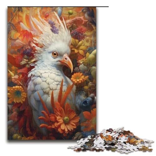 Puzzle für Erwachsene, 1000 Teile, weißer Papagei, Heimdekoration, Puzzlespielzeug, einzigartiges Geburtstagsgeschenk, Größe 38 x 26 cm Puzzle für Erwachsene, 1000 Teile, weißer Papagei, Heimdekoration, Puzzlespielzeug, einzigartiges Geburtstagsgeschenk, Größe 38 x 26 cm von LLONGKT