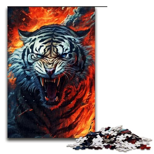 Puzzle für Erwachsene, 1000 Teile, weißer Tiger, Horror, Lernspiele für Zuhause, DIY-Spielzeug, Lernspiel für Geburtstag, Weihnachten, Größe 50 x 75 cm Puzzle für Erwachsene, 1000 Teile, weißer Tiger, Horror, Lernspiele für Zuhause, DIY-Spielzeug, Lernspiel für Geburtstag, Weihnachten, Größe 50 x 75 cm von LLONGKT