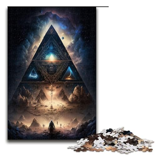 Puzzle für Erwachsene, 1000 Teile „Geheimnisse der Pyramide“, anspruchsvolles Spiel, Größe 50 x 75 cm von LLONGKT