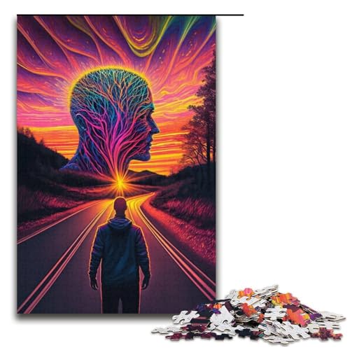 Puzzle für Erwachsene, 1000 psychedelische Puzzles für Erwachsene, Papppuzzles, Familienspiele, Weihnachts- und Geburtstagsgeschenke, Größe 38 x 26 cm Puzzle für Erwachsene, 1000 psychedelische Puzzles für Erwachsene, Papppuzzles, Familienspiele, Weihnachts- und Geburtstagsgeschenke, Größe 38 x 26 cm von LLONGKT