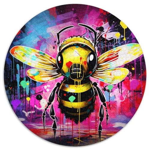 Puzzle für Erwachsene, 1000-teiliges Bienen-Graffiti-Kunst-Puzzle, anspruchsvolles Denkspiel für Teenager, perfekt als Heimdekoration oder Geschenk (Größe 67,5 x 67,5 cm) von LLONGKT