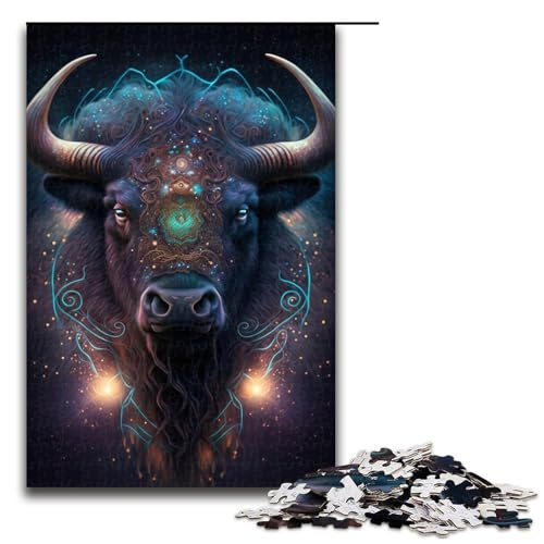 Puzzle für Erwachsene, 1000-teiliges Cosmic Buffalo-Puzzle für Erwachsene, Holzpuzzles, Größe 50 x 75 cm Puzzle für Erwachsene, 1000-teiliges Cosmic Buffalo-Puzzle für Erwachsene, Holzpuzzles, Größe 50 x 75 cm von LLONGKT