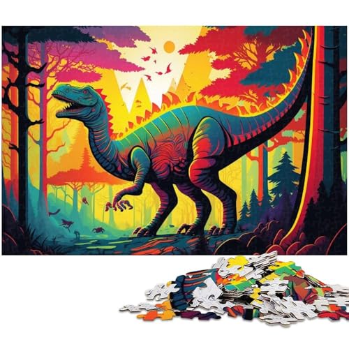 Puzzle für Erwachsene, 1000-teiliges Dinosaurier-Puzzle-Quizspiel, ganze Familie, Größe 50 x 75 cm Puzzle für Erwachsene, 1000-teiliges Dinosaurier-Puzzle-Quizspiel, ganze Familie, Größe 50 x 75 cm von LLONGKT