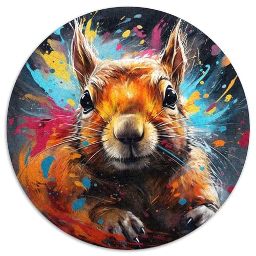 Puzzle für Erwachsene, 1000-teiliges Eichhörnchen-Puzzle, anspruchsvolles Denkspiel für Teenager und Familien (Größe 67,5 x 67,5 cm) von LLONGKT