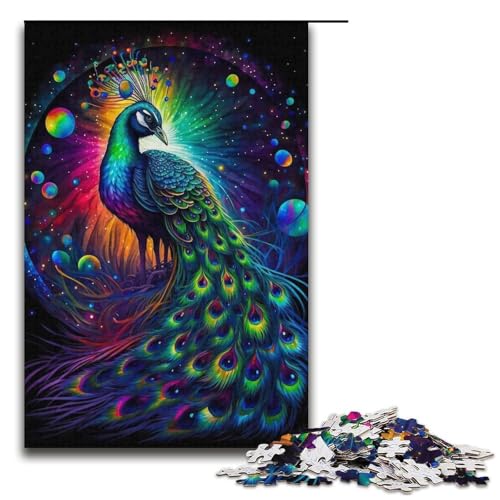 Puzzle für Erwachsene, 1000-teiliges Galaxy-Pfauen-Puzzle – anspruchsvolles Spiel, tolles Geschenk für Spiele, geeignet für und Jugendliche ab 14 Jahren, Größe 38 x 26 cm Puzzle für Erwachsene, 1000-teiliges Galaxy-Pfauen-Puzzle – anspruchsvolles Spiel, tolles Geschenk für Spiele, geeignet für und Jugendliche ab 14 Jahren, Größe 38 x 26 cm von LLONGKT