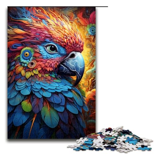 Puzzle für Erwachsene, 1000-teiliges Papageien-Puzzle – anspruchsvolles Spiel, Größe 50 x 75 cm von LLONGKT