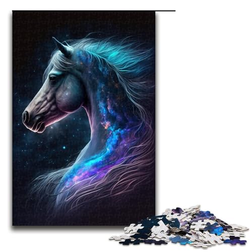 Puzzle für Erwachsene, 1000-teiliges Pferdepuzzle für Erwachsene, Holzpuzzle, Größe 50 x 75 cm Puzzle für Erwachsene, 1000-teiliges Pferdepuzzle für Erwachsene, Holzpuzzle, Größe 50 x 75 cm von LLONGKT
