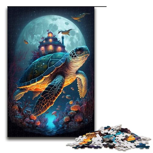 Puzzle für Erwachsene, 1000-teiliges Schildkröten-Puzzle für Erwachsene, Holzpuzzle, anspruchsvolles Spiel, Größe 50 x 75 cm Puzzle für Erwachsene, 1000-teiliges Schildkröten-Puzzle für Erwachsene, Holzpuzzle, anspruchsvolles Spiel, Größe 50 x 75 cm von LLONGKT