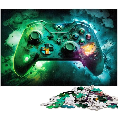 Puzzle für Erwachsene, 1000-teiliges Spiel „Grünes Neon“, anspruchsvolles Spiel, ganze Familie, Größe 38 x 26 cm Puzzle für Erwachsene, 1000-teiliges Spiel „Grünes Neon“, anspruchsvolles Spiel, ganze Familie, Größe 38 x 26 cm von LLONGKT