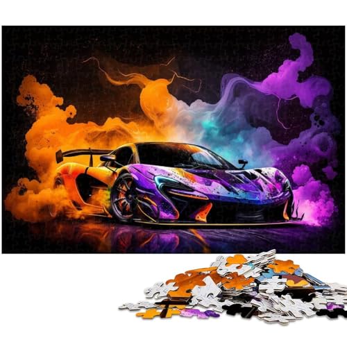 Puzzle für Erwachsene, 1000-teiliges Sportwagen-Puzzle-Quizspiel, ganze Familie, Größe 50 x 75 cm von LLONGKT