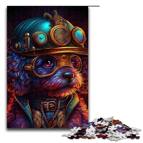 Puzzle für Erwachsene, 1000-teiliges Steampunk-Pudel-Puzzle – anspruchsvolles Spiel, tolles Geschenk für Spiele, geeignet für und Jugendliche ab 14 Jahren, Größe 50 x 75 cm von LLONGKT